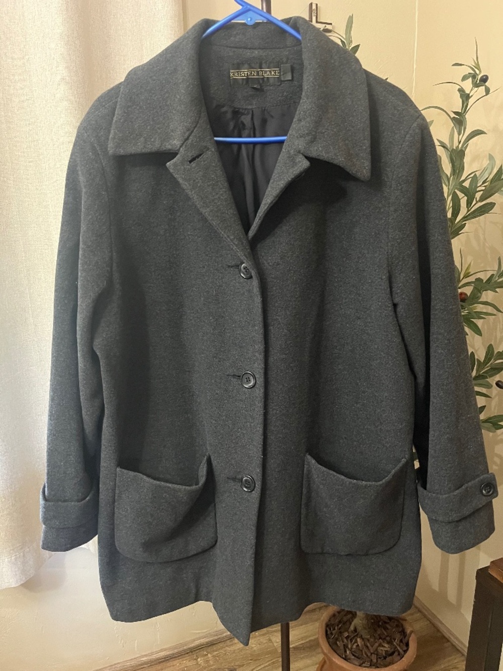 Kirsten Blake Lambswool Coat Size Large